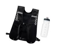 KQFCAZRE Gilet D'extérieur en Nylon avec Gourde de 0,5 L, Sac à Dos pour Randonnées, 30 X 36 Cm, Noir