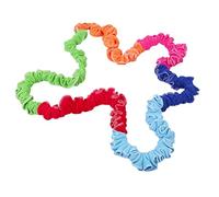 KQFCAZRE Jeu Coopératif de Mouvements Collectifs avec élastiques. Jeu en Latex Recouvert de Velours, Idéal pour S'amuser, Multicolore, 5 m