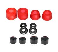KQFCAZRE Kit de Remplacement pour Bagues de Skateboard, Rondelles Doubles, écrous, Kit D'axe, Kit de Bagues D'axe de Skateboard, Accessoires de, Rouge Clair