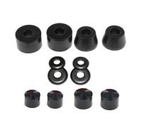 KQFCAZRE Kit de Remplacement pour Bagues de Skateboard, Rondelles Doubles, écrous, Kit D'axe, Kit de Bagues D'axe de Skateboard, Accessoires de, Le Noir