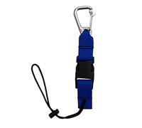 KQFCAZRE Lanière de Plongée Renforcée Sangle avec Boucle Détachable Porteoutils pour Caméra et Lampe Clip Métallique et Plastique Adaptée pour Por, Bleu, 34 cm