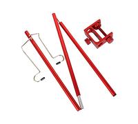 KQFCAZRE Lantern Stand Support Lampe Extérieur Poteau Articulation Réglable Portable Aluminium Boucle Ressort Facilité de Pliage Installation Rapide Fixation, Rouge