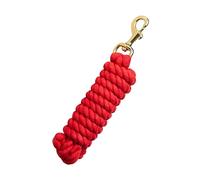 KQFCAZRE Longe pour Cheval, Longe D'équitation, Longes en Coton avec Mousqueton, Rouge
