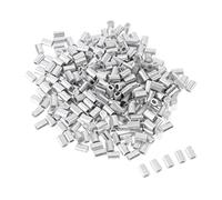 KQFCAZRE Lot de 100 Manchons de Sertissage en Aluminium pour Fil de Pêche et Accessoires de Ligne de Pêche, 0.8mm