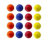 KQFCAZRE Lot de 16 Balles de Golf D'entraînement en Mousse PU Texturée Réaliste de 4,2 Cm, Multicolores, avec Accessoire de Vol Limité pour Le Jardin.