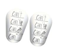 KQFCAZRE Lot de 2 Mini Protège-Tibias de Football pour Protéger Les Jambes des Enfants. Confortables et Légers, Ces Protège-Tibias sont Parfaits pour Les Enfan, Lettres Noires Blanches, XS