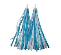 KQFCAZRE Lot de 2 Rubans Décoratifs pour Guidon, Accessoires Ruban Serpentin en PP, Application Simple, Adaptés Aux Enfants (garçons et Filles) pour Vélo, Trot, Bleu