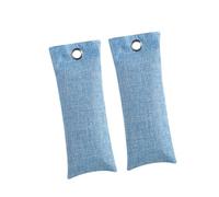 KQFCAZRE Lot de 2 Sacs Désodorisants pour Chaussures, Absorbeurs de Transpiration de Bambou, Absorbeurs D'humidité pour Chaussures de Sport, Pur, Bleu 50g