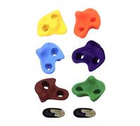 KQFCAZRE Lot de 6 Prises d'escalade pour Enfants, 100 Kg, Installation Facile avec 2 Sangles à Cliquet pour Jardin et Extérieur
