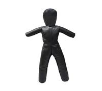 KQFCAZRE Mannequin de Grappling Professionnel Non Rempli pour Jiu-Jitsu, Mannequin D'entraînement Multi-Usage pour Arts Martiaux, Cuir PU, Forme Humaine Ad, Noir