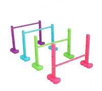 KQFCAZRE Obstacle de Motricité Intérieur Coloré Barre de Franchissement Basse Polyvalent Petite Haie Parcours pour Enfants, Maison, Extérieur, Haies Réglables Quatre Couleurs - Ensemble De 4 Pièces