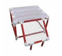 KQFCAZRE Plateforme Repos DIY Accessoire D'aquarium Grillagé pour Terrarium, Rouge Et Blanc, 45 32 30 Cm
