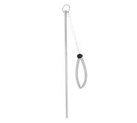KQFCAZRE Pointe de Plongée Bâton de Plongée Tige de Plongée Tige Scuba en Alliage D'Aluminium Solide avec Cordon Pratique et Fonction Mesure Convient pour Expl, Argenté, 34cm