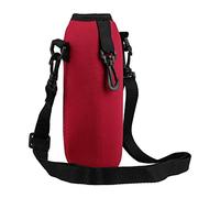 KQFCAZRE Porte-Bouteille Isotherme en Néoprène avec Sangle Réglable pour Bouteilles en Acier Inoxydable, Bouteilles de Sport et Plus Encore, Rouge