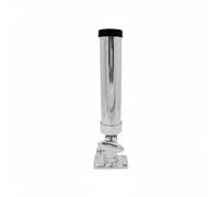 KQFCAZRE Porte-Canne à Pêche Support Canne Bateau Tube INOX Marin Épais Support Réglable Ancrage Base Carrée Gain de Place Prêt à l'Action Adapté aux Petites