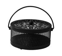 KQFCAZRE Porte-Spirale, Brûleur D'encens Portable Rond Rétro, Noir