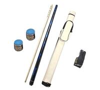 KQFCAZRE Queue de Billard en Bois de Frêne Blanc, Queue de Billard Chinoise Noire à Boule 8, Bleu Noir