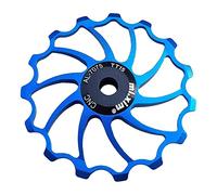 KQFCAZRE Rear Derailleur Pulley avec Roue Guide Arrière Vélo Roue Roulement Céramique Silencieux Rouleau en Alliage Aluminium 15T Pièces pour, Bleu