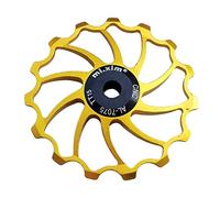 KQFCAZRE Rear Derailleur Pulley avec Roue Guide Arrière Vélo Roue Roulement Céramique Silencieux Rouleau en Alliage Aluminium 15T Pièces pour, doré
