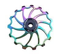 KQFCAZRE Rear Derailleur Pulley avec Roue Guide Arrière Vélo Roue Roulement Céramique Silencieux Rouleau en Alliage Aluminium 15T Pièces pour, Coloré