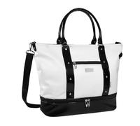 KQFCAZRE Sac de Golf Étui de Matériel Sac de Sport Sac de Sac avec Compartiment Bas pour Chaussures Tissu Polyester Protégé Contre la Pluie Transport à Main et Épaule Adapté aux Sorties, White