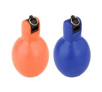 KQFCAZRE Sifflet à Pression Manuelle, Lot de 2 Sifflets D'entraîneur pour Entraîneurs et Arbitres, Sifflet Portatif pour Sports de Plein Air, PVC Souple, Orange et Bleu