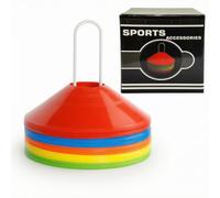 KQFCAZRE Training Marker Discs Plot d'Agilité Cônes d'Entraînement Disques Marqueurs avec Support Transport Métal Léger Stabilité au Sol Repérage Clair