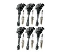 KqgnvxDTD 6 bobines d'allumage 6 pièces Bougies d'allumage compatibles avec Les pièces de Moto Automobile 2009-2019 Maxima Murano 3,5 L V6 pour numéro de pièce UF550 C1670 GN10224 C-750 5C1727