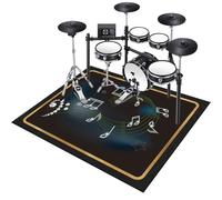 KQIEJUY Tapis Insonorisant pour Batterie Antidérapant Tapis Batterie Electronique Tapis de Tambour Acoustique Tapis pour Batterie et Percussions Tapis de Sol pour Instruments de Musique 140 x 120 cm