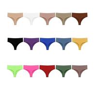 KQISANGM Lot de 15 Strings sans Coutures pour Femme Strings Sexy Invisibles Culottes Confortables Et Discrètes Taille Mi-Haute Grandes Tailles L