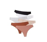 KQISANGM Lot De 6 Strings Taille Basse sans Coutures pour Femme sous-Vêtements Confortables Strings Sexy en Forme De T pour Femme Taille L