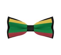 KQISANGM Nœud Papillon Pré-Noué Pour Homme Imprimé Drapeau Lituanien Amusant Classique Et Réglable À Deux Couches Avec Motif De Drapeaux Nationaux Pour Fêtes Et Banquets
