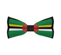 KQISANGM Nœud Papillon Pré-Noué Réglable À Motif Imprimé Drapeau De La Dominique Pour Adultes Et Hommes Nœud Papillon Pré-Noué Pour Fêtes Banquets Et Autres Occasions Formelles