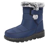 KQIVAM Bottes de neige femme hiver randonnée Thermique Hiver Warm Imperméable Mi-Mollet Bottes avec Fourrure à Talons Plats Bottine,Boots de Neige Hiver Chaussures Chaudes Les Loisirs