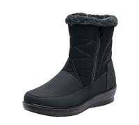 KQIVAM Bottes de neige pour femme Thermique Hiver Warm Imperméable Mi-Mollet Bottes avec Fourrure à Talons Plats Bottine,Boots de Neige Hiver Chaussures Chaudes Fourrure Randonnée D'Extérieur