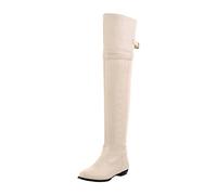 KQIVAM Bottes Mollets Larges Femme Cowboy Western Bottes pour Femme Vintage Élégant Confortable Chic Chaussures Bottines à Plateforme Rétro Bottines Décontractées à la Mode Classique Boots
