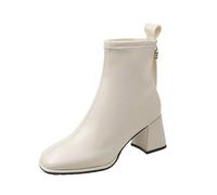 KQIVAM Bottines À Talons Bottines À Bout Femme Boots Santiag Cowboy Femme Basse Camperos Texanes Décontracté Bottes à Talons éPais Talon épais Confortables Tendance Chaussures Courtes Boots