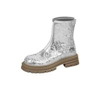 KQIVAM Brogues Texanes Pour Femmes Camperos Texanes Bottes À Plateforme Cachée Bottes Femme Talon Plat Bottines Pour Femmes Vintage Chelsea Cowboy Bottes Chaudes ImperméAble Confort Chic Chaussures