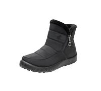 KQIVAM Chaussons Bottes femme hiver Bottes de Neige Femme Filles Botte Hiver Fourré Chaude Plats Confort Bottines Casual Chaussures Vintage Extérieur Thermique Antidérapant Hiver Boots