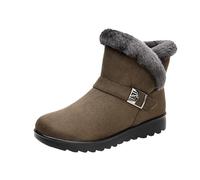 KQIVAM Chaussons Bottes Femme hiver Bottes haute de Neige Femme Bottines Hiver Fourré Chaude Plats Confort Bottines Casual Chaussures Classiques Extérieur Thermique Antidérapant Hiver Boots