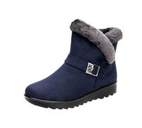 KQIVAM Chaussons Bottes Femme hiver Bottes haute de Neige Femme Bottines Hiver Fourré Chaude Plats Confort Bottines Casual Chaussures Classiques Extérieur Thermique Antidérapant Hiver Boots
