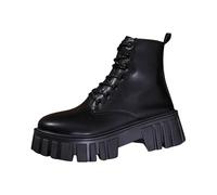KQIVAM Chaussures de marche ouverte femme Bottes Longues à Fermeture éclair latérale pour Femmes Automne/Hiver Cuir Confort Chic Verni Talon Bloc Bottines mi-Mollet Extensibles Boots à Talons Hauts