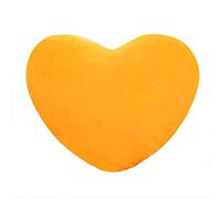 KQIVAM Coussin Coeur Jaune, Oreiller Peluche Salon, Lit, Chambre Enfant - 20 CM