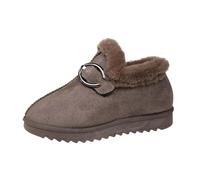 KQIVAM Femmes Neige Durable Thermique Hiver Warm Imperméable Mi-Mollet Bottes,Bottes Fourees De Neige Femme Hiver Chaud ÉPais En Coton Mode Bottines Impermeables Velours Talon Plates Ankle Boots
