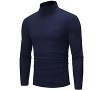 KQIVAM Haut Thermique Col Roulé Homme T-Shirt Hiver sous-Vêtements Thermiques sous Pull Musculation Sport Jogging Running Entraînement Sport Gym Ski Vêtement Chaud Maillot de Corps sous-Vêtement