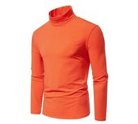 KQIVAM Homme léger T-Shirt Thermique Manches Longues Haut Thermique Hiver Pull Chaud Maillot de Corps sous-Vêtement de Détente Chemise à Col Roulé Top Sport