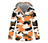 KQIVAM Imperméables Vestes Pour Femme Coupe-Vent Chaud Grande Taille Épais Manteau Vestes De Randonnée Anti-Pluie Vêtements D'Extérieur Trench Coat Femme Chic Légère et Imperméable Automne Hiver