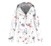KQIVAM Imperméables Vestes Pour Femme Coupe-Vent Chaud Grande Taille Épais Manteau Vestes De Randonnée Anti-Pluie Vêtements D'Extérieur Trench Coat Femme Chic Légère et Imperméable Automne Hiver