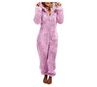 KQIVAM Pyjama Femme Long, Combinaison Sexy Bouton Rabattu, Manches Longues, Tenue De Salon,Pyjama Combinaison BoutonnéE à Rabat Boutonné Fonctionnel pour Femmes De Couleur Unie Adultes