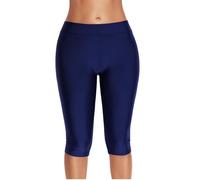 KQIVAM Short de Bain Femme Long Legging de Bain Femme SPF UV UPF50+ Maillot de Bain Taille Haute Pantalons de Natation Collants de Bain Leggings élastiques pour Surf Plage Piscine